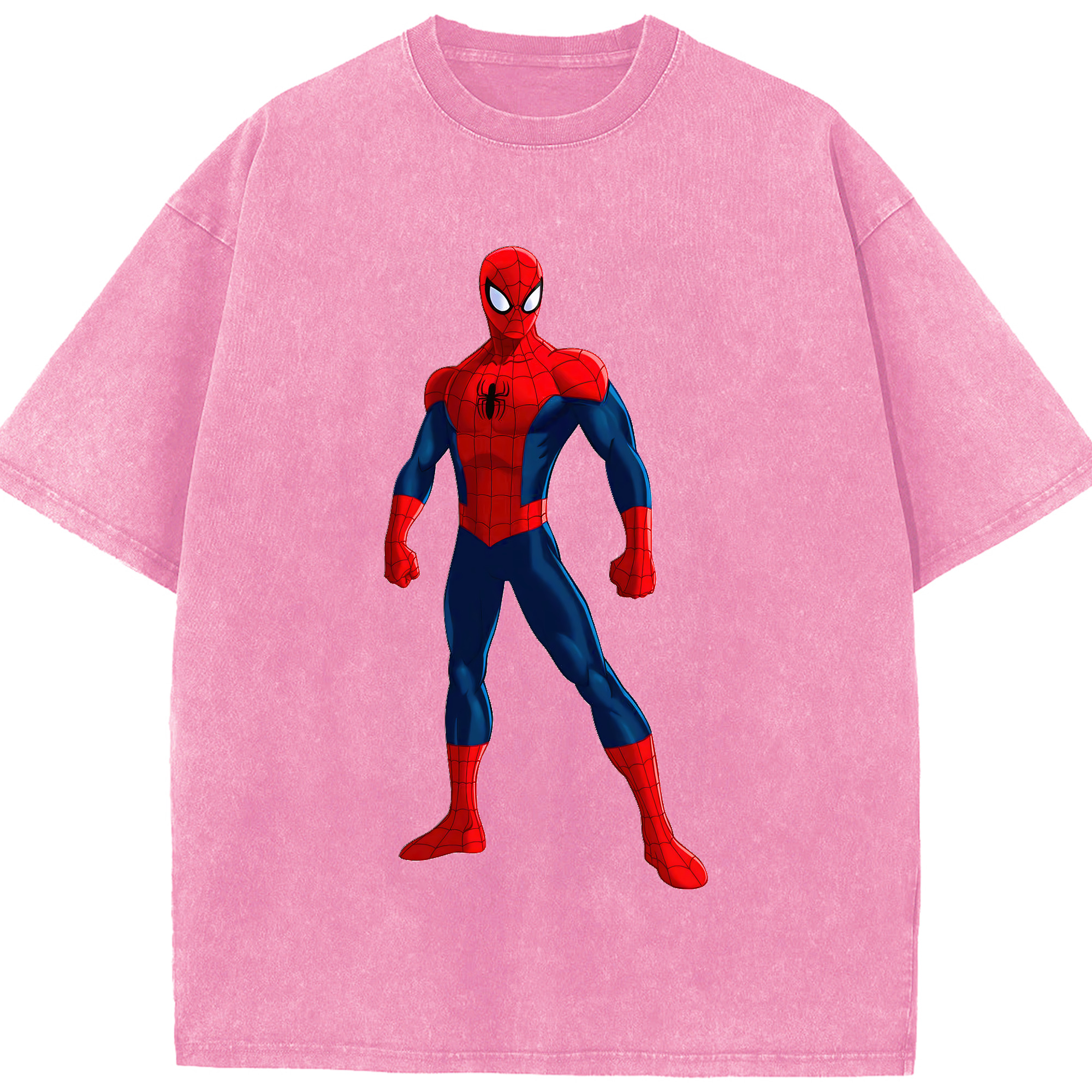 （画像用） Spider Man スパイダーマン 綿100% ヴィンテージ風 半袖Tシャツ（フロントプリント）